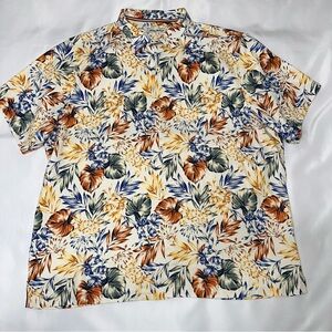 Tommy Bahama silk button-down Floral‎ Print Men's Shirt XXL